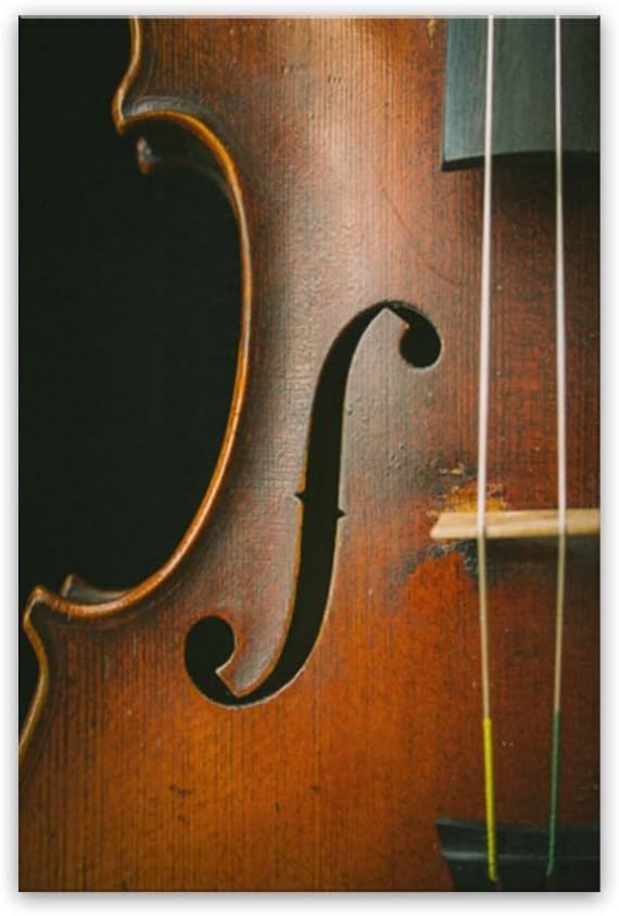 Violin Canvas Wall Art Print, Violin Artwork, Violin Poster