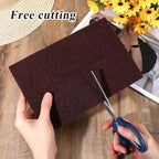6 PCS Red Nylon Scuff Pads, Scouring General Purpose Hand Pads for Cleaning, Deburring, Scouring, Sanding, Surface Preparation (8.27 X 5.51 Inches)
