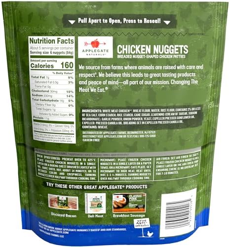 Applegate, Natural Chicken Nuggets Family Size, 16oz (Frozen)