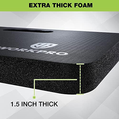 WORKPRO Extra Thick Kneeling Pad, Soft NBR Foam Cushioning for Knee, Large Foam Kneeler Mat for Gardening, Bathing Baby, Exercise, Workout Supplies, 17.5 x 11 x 1.5 in, Black