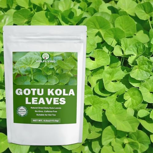 Dried Gotu Kola Leaves - 4.0 oz, Cut & Sifted, All-Natural Gotu Kola Herbal Tea, Cut & Sifted, No Additives