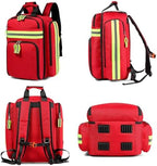 Gatycallaty First Aid Backpack - Medical Evacuation Bag - Red Emergency Lifeguard Bag for Ems Emt First Responder Trauma (Red)