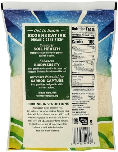 WHOLE FOODS MARKET Organic Regenerative Long Grain White Rice, 32 OZ