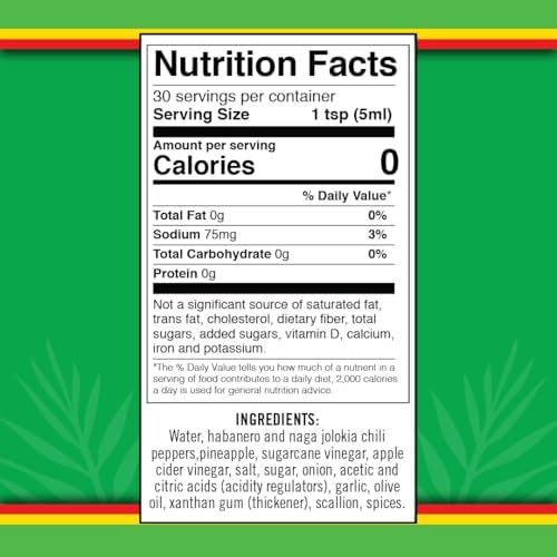 Smilin Island Jamaican Red Hot Sauce, Habanero, Naga Jolokia, Pineapple Blend, Spicy Pepper Sauce, Caribbean Flavor, Pineapple Habanero,(5oz Bottle)
