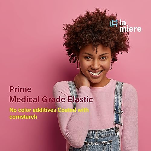 Clear Non-Latex 100 counts, Intraoral Elastic Bands Orthodontic Elastics Dental Rubber Bands Made in US Heavy 1/4'', Clear