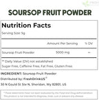 FRESHDRINKUS Premium 4.5oz Soursop Graviola Fruit Powder, Pure, Guanabana Tea, Soursop Fruit Herbal Tea, No Sugar, No Caffeine, No Gluten, Vegan.