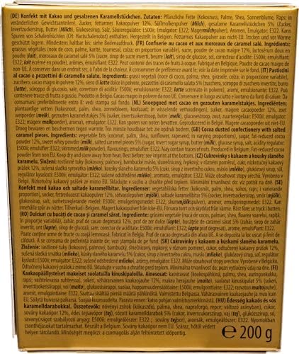 Maitre Truffout, Salted Caramel Flavor Belgian Chocolate Fancy Cocoa Dusted Truffles, 7.05oz/200g