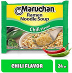 Maruchan Ramen Chili, Instant Ramen Noodles, Ready to Eat Meals, 3 Oz, 24 Count