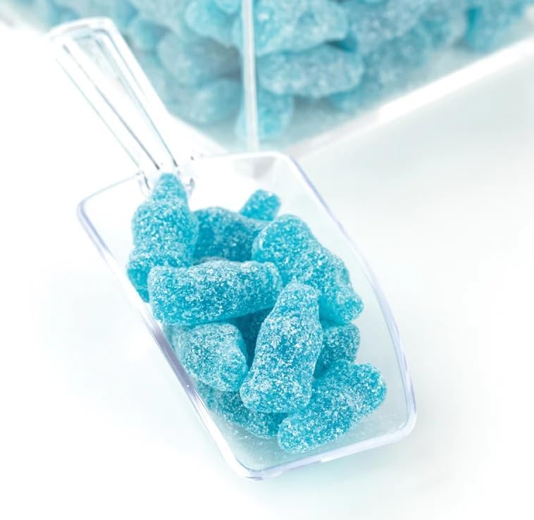 Sour Cola Bottles Gummy Candy (1 Pound, Mini Sour Blue Raspberry)