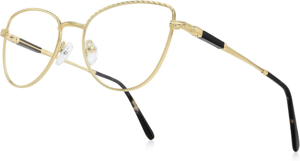 RB. Pilot Retro Cateye Reading Glasses for Women Blue Light Blocking Computer Glasses Spring Hinge Readers