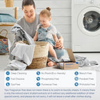 Fragrance Free Laundry Detergent Sheets Travel Eco-friendly 300 Loads Fisroa Clothes Washing Detergent Sheets Plastic-Free Washer Strips, Unscented Liquidless Laundry Strips Tablet