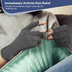 Arthritis Gloves for Women for Pain, Men and Women Fingerless Compression Wrap for Hand Pain and Osteoarthritis Compression Gloves Women,M,Grey