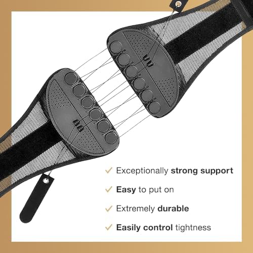 GUARDNER Lumbar Support Back Brace (Official) - Enhances Comfort, Breathable Design, Lower Back Belt, Posture and Spine Support (L size, 33-38 in)