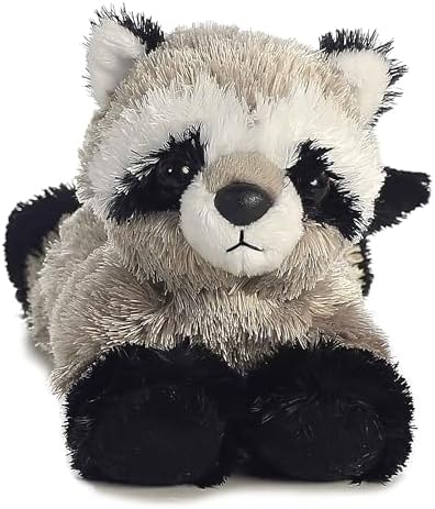 Aurora® Adorable Mini Flopsie™ Rascal™ Stuffed Animal - Mini Companions Ready for Playful Adventures - for Kids All Ages, Toddlers, Adults, and Families - Gray 8 Inches
