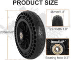 8"x 1.8" Electric Wheelchair Front Casters - 8 Inch Honeycomb Solid Tire Wheel Assembly - Suitable for Electric & Manual Wheelchair Replacement (One Pair)
