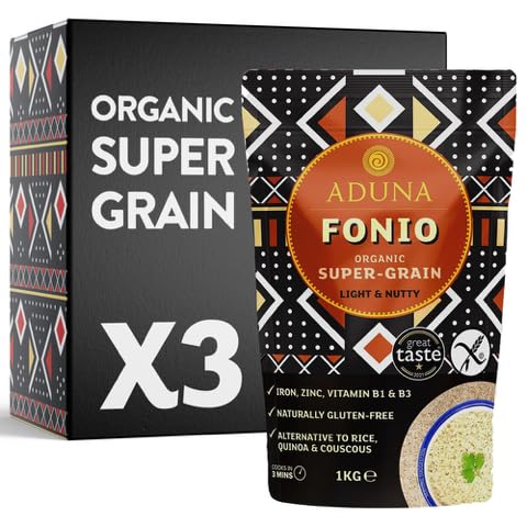 Aduna Organic Fonio Supergrain (1 kg (Pack of 3))
