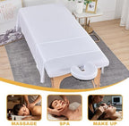2 Sets Microfiber Massage Table Sheets, 3 Piece Reusable Massage Bed Cover Per Set, Lash Bed Cover Soft, Light-Weight, Stain & Wrinkle Resistant for Spa Beauty Tattoos