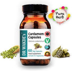 DR WAKDE'S Cardamom Capsules (60 Veg Caps, Plant-Based Supplement, Ayurvedic Herb, All Natural, Vegan)
