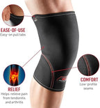 McDavid Knee Compression Sleeves. Lightweight Neoprene Support, Men/Women, for Left & Right Knee, Fits Men & Women, Includes 1 Sleeve, Black