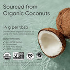 Sports Research Organic MCT Oil - Vegan & Keto C8, MCTs from Coconuts - Fatty Acid Brain & Body Fuel, Non-GMO & Gluten Free - Flavorless Oil, Perfect in Coffee, Tea & Protein Shakes - 16 oz