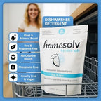 Homesolv Dishwasher Detergent Pods Free and Clear - Plant and Mineral Based Dish Washer Tablets for Spotless Dishes - Eco Friendly Dishwasher Pods - (20 Count 1-Pack)