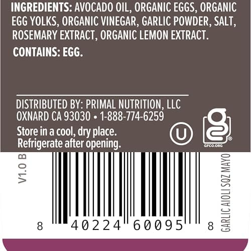 Primal Kitchen Garlic Aioli Mayo Squeeze, 8.5 ounce