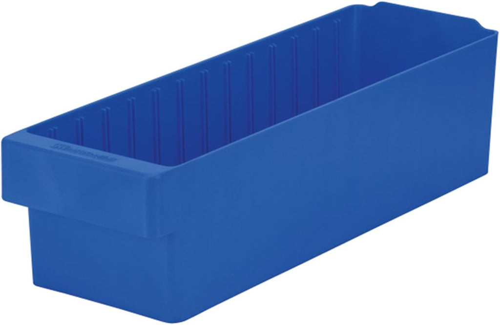 Akro-Mils 31168 AkroDrawer Stackable Plastic Storage Drawer Storage Bin, (17-5/8-Inch x 5-9/16-Inch x 4-5/8-Inch), Blue, (6-Pack)