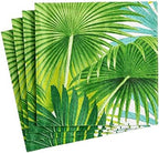 Caspari Palm Fronds Paper Cocktail Napkins in White - Two Packs of 20
