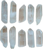 Natural Clear Quartz Crystal Points, Raw Healing Stones, 1-2 Inches, Set of 10 PCS