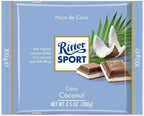 Ritter Sport Chocolate, Coconut, 3.5 Ounce (Pack of 12)