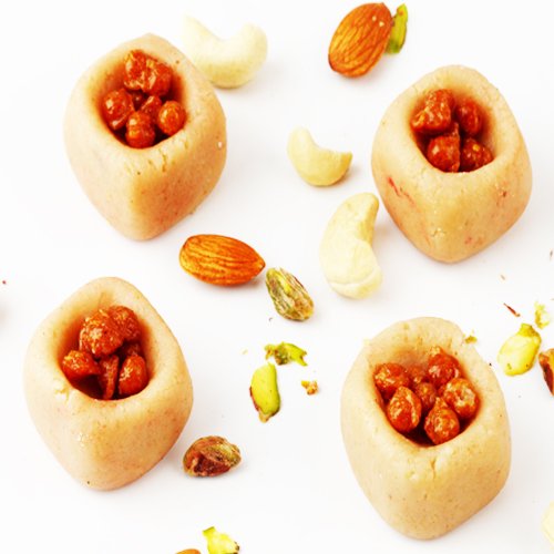 Ghasitaram Gifts Indian Sweets - Sweets Kaju Butterscotch Cubes 200 GMS