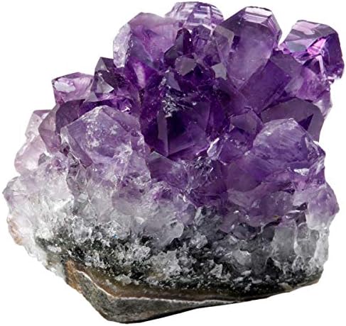 SUNYIK Natural Amethyst Quartz Crystal Cluster,Druzy Geode Specimen Gemstone Sculpture Sphere, Pack of 5