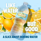 SPLASH REFRESHER Flavored Water Bottles, Lemon Flavor - 6-Pack, 16.9 Fl Oz - Refreshing Flavored Bottled Water with Electrolytes - Zero Sugar & Zero Calories