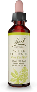 Bach Original Flower Remedies, White Chestnut - Calm The Mind - Natural Homeopathic Flower Essence for Emotional Balance - Vegan, Gluten Free, Sugar Free - 20mL Dropper
