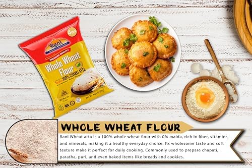 Rani Chapati Flour (100% Pure Whole Wheat Chakki Atta), For Making Roti & Indian Breads 64oz (4lbs) 1.81kg Bulk ~ All Natural | Vegan | No Salt or Colors | NON-GMO | Kosher | Indian Origin
