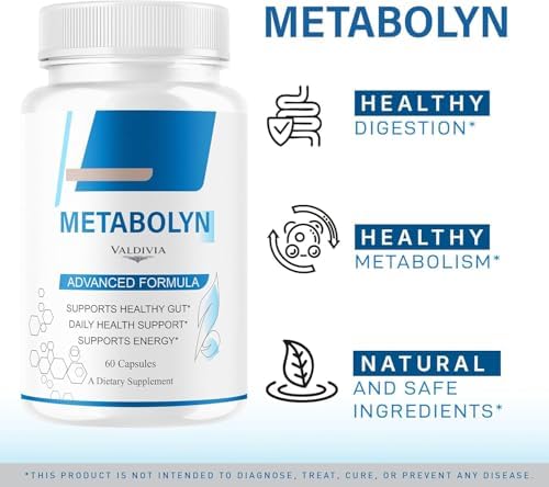 (2 Pack) Metabolyn Capsules - Original Metabolyn All Natural Advanced Formula Supplement Support Health - Maximum Strength, Daily Premium for Overall Health & Wellness, 120 Capsules for 2 Months