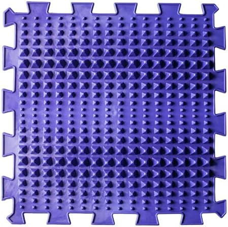 Massage Orthopedic Puzzle Floor Mat for Kids Flat Feet Prevention Sea Theme 6 Elements,Red, Blue, Yellow, Green