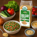 L’Oro del Sud - Organic Bulgur Wheat, 3.3 lb, (1.5 kg), Italian Bulgur Wheat for Tabbouleh, Cracked, Coarse, Quick-cooking, Burghul, Product of Italy, (Bulgur)