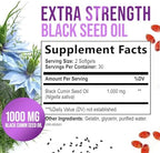 Black Seed Oil Capsules - Black Cumin Seed Oil 1000mg Per Serving with Thymoquinone - Pure Nigella Sativa Skin Health Support - Amazing Extraction Above Cold Pressed Black Cumin Seed - 60 Softgels