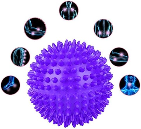 ZJchao Spiky Massage Balls, 7.5cm/9cm Muscle Soreness Massager Ball, Spiky for Deep Tissue Back Massage, Rubber Balls for Pain Relief & Plantar Fasciitis(5#)
