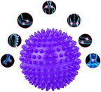ZJchao Spiky Massage Balls, 7.5cm/9cm Muscle Soreness Massager Ball, Spiky for Deep Tissue Back Massage, Rubber Balls for Pain Relief & Plantar Fasciitis(5#)