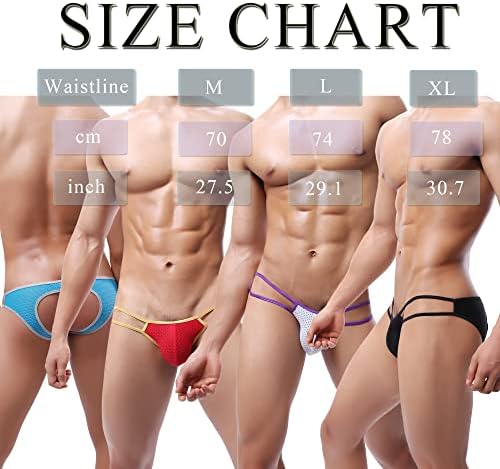 QiaTi Men's Jockstrap Underwear Sexy Mens Thong G-String Mesh Breathable Athletic Supporter for Men