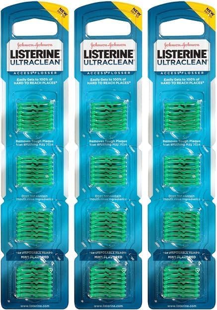 Ultra Clean Access Flosser for Hard-to-Reach Areas, 3 Flosser Handle with 84 Refills, Mint