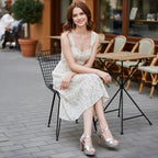 Platform High Heels for Women Strappy Chunky Heels Sandals for Women Open Toe Block Heeled Sandals with Ankle Strap Summer Dress Shoes