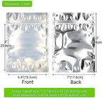 100 Pack 7 x 10 Inch Stand Up Pouch Bags Zipper Mylar Bags Clear Front with Aluminum Foil Back Reusable Food Storage Bags for Multipurpose with Gusset Bottom(5.5mil Thickness)