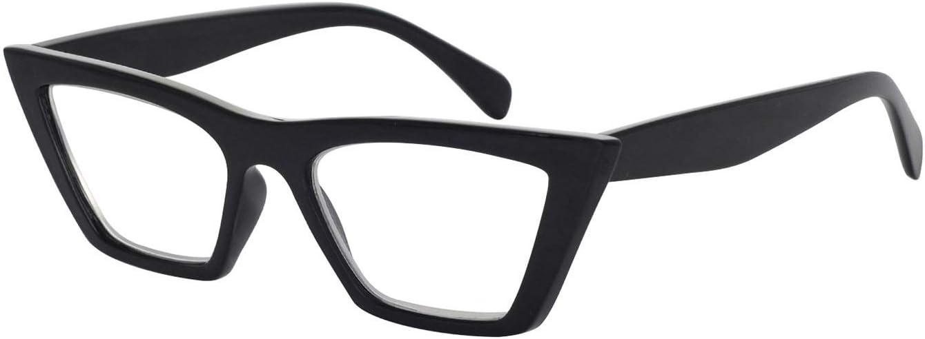 OCCI CHIARI Oversized Womens Reading Glasses(2.0 Black) Retro Cat Eye Readers(1.0 1.25 1.5 1.75 2.0 2.25 2.5 2.75 3.0 3.5 4.0 5.0 6.0)