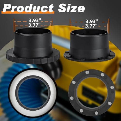 Magnetic Dust Collector System for 4" Shop Vacuums Dust Hose,One-to-Multi Magnetic Dust Collection Starter Kit for Woodwork w/1PK Mag Port Connector+3Set 4" Couplers,Hookup Drum Sander Jointer Planer