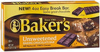Baker's Premium Unsweetened Chocolate Baking Bar (4 oz Box, Pack of 12)