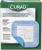 Curad Super Absorbent Wound Pad, Small, 3" x 3", 10 Count