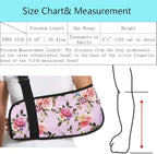 Print Arm Sling for Broken Arm, Torn Rotator Cuff, Shoulder, Elbow, Wrist Injury Support Brace for Women (Purple Rose, One Size)